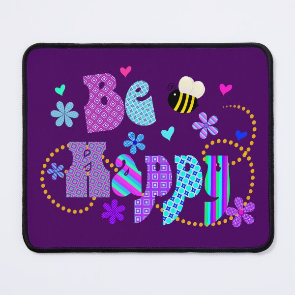 Item preview,  Bee (be) Happy Colorful Artwork Typography designed and sold by Alondra.