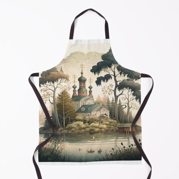 Item preview, Nature, church, landscape, Russia watercolor designed and sold by Procerto.