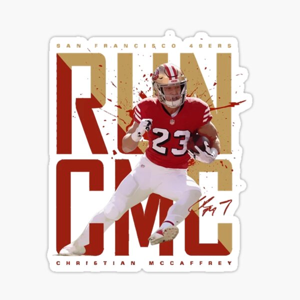 johnnystackart Christian McCaffrey CMC Jersey SF Shirt Sticker