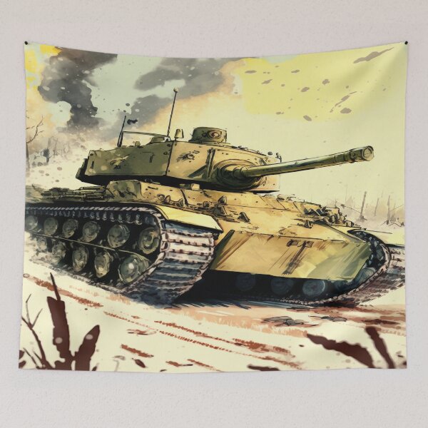 Item preview, Tank watercolor designed and sold by Procerto.