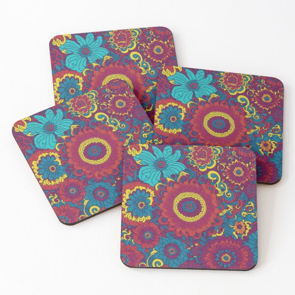 Item preview, Flower Power Colourful Flower Pattern designed and sold by druidwolfart.