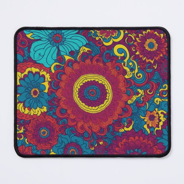 Item preview, Flower Power Colourful Flower Pattern designed and sold by druidwolfart.
