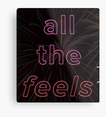 Das Gefühl Neon Zeichen Metalldruck
