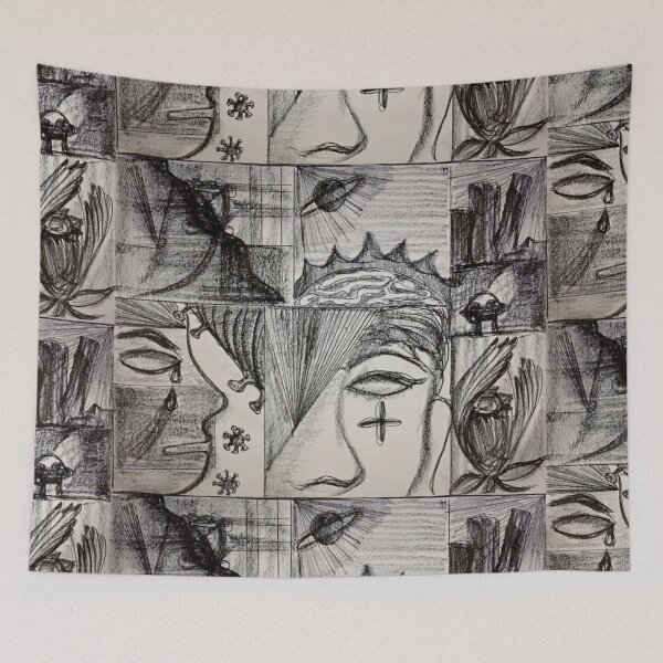 Item preview, black and white fantasy designed and sold by Anchalee Montag.