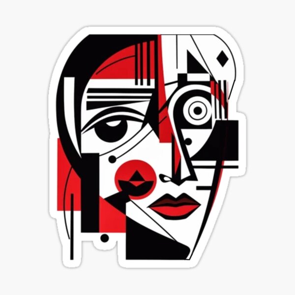 Item preview, Cubist figure designed and sold by modevikoART.