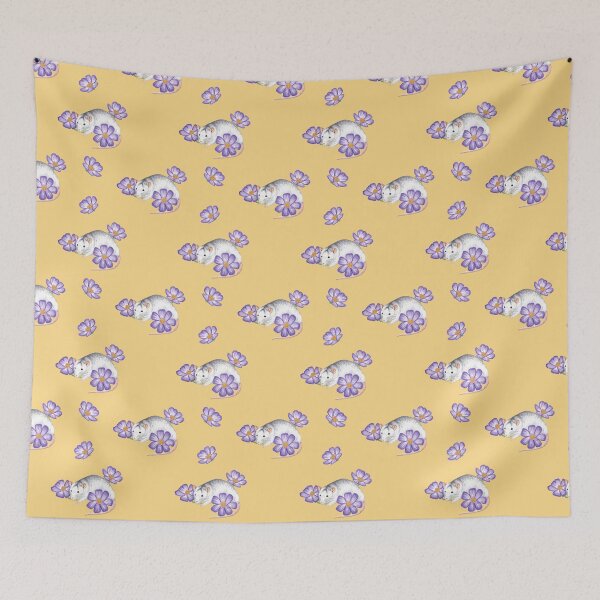 Item preview, Husky Rat with Cosmos Flowers designed and sold by WolfySilver.
