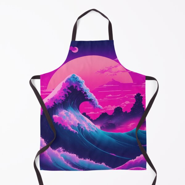 Item preview, Synthwave Odyssey: The Great Wave of Kanagawa Meets Cyber City designed and sold by RedArtG09.