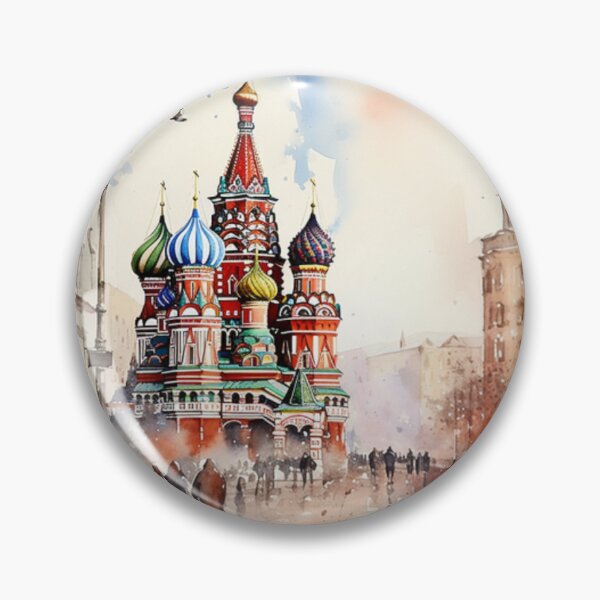 Item preview, Moscow City Russia Watercolor Pattern designed and sold by PutsGroup.