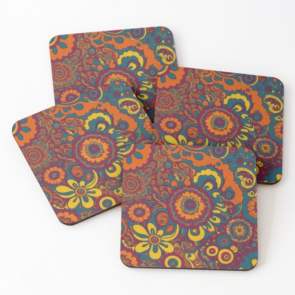 Item preview, Flower Power Colourful Flower Pattern designed and sold by druidwolfart.