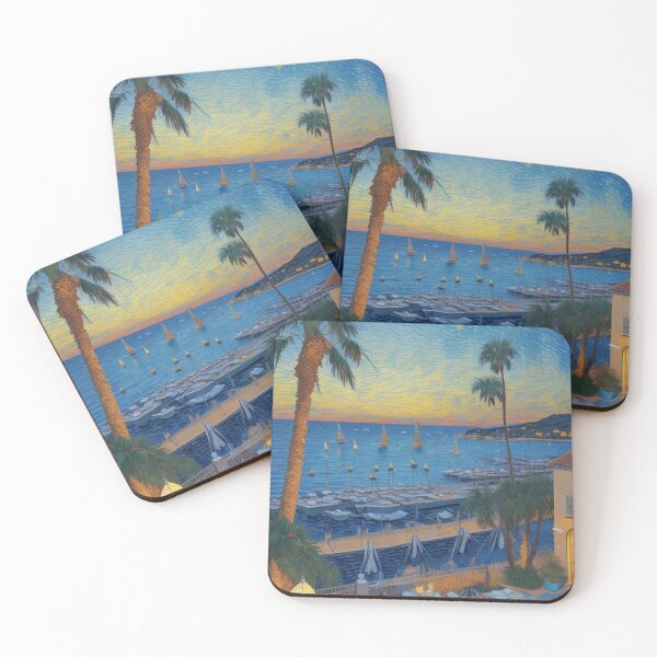 Item preview, French Rivera beach Vincent Van Gogh designed and sold by Starry night Cherry blossom.