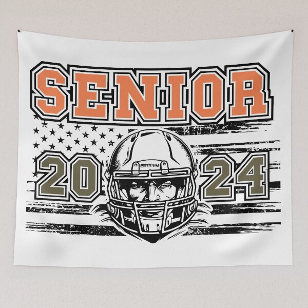 Item preview, Senior 2024 Football player Student Gift Us Flag designed and sold by HomeCoquette.