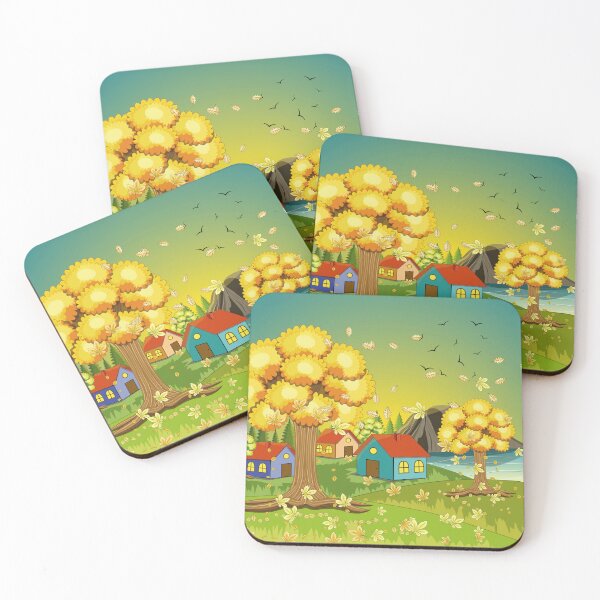 Item preview, Autumn Village Art designed and sold by Ayesha Saleem.
