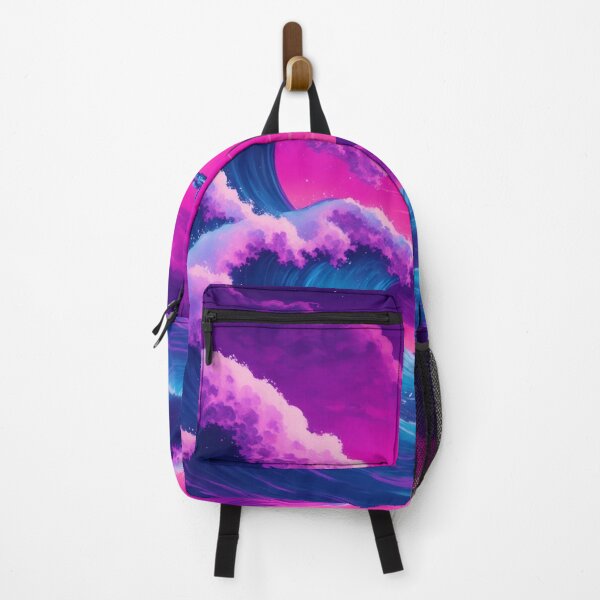 Item preview, Neon Horizons: Synthwave Space Collides with The Great Wave designed and sold by RedArtG09.