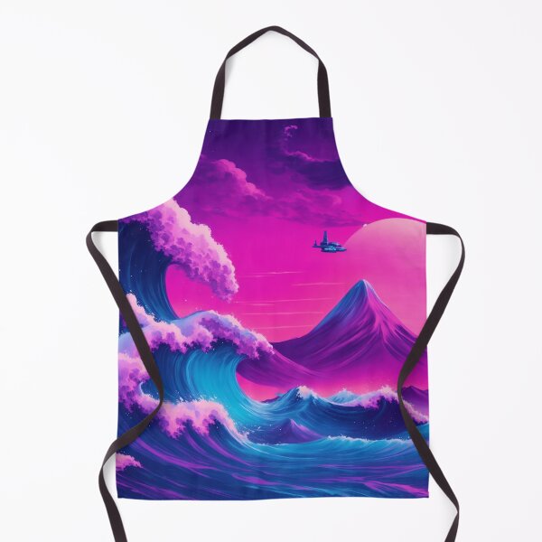 Item preview, Neon Horizons: Synthwave Space Collides with The Great Wave designed and sold by RedArtG09.
