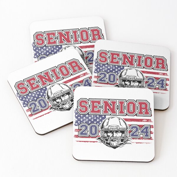 Item preview, Retro Senior 2024 Football player Student Gift Us Flag  designed and sold by HomeCoquette.