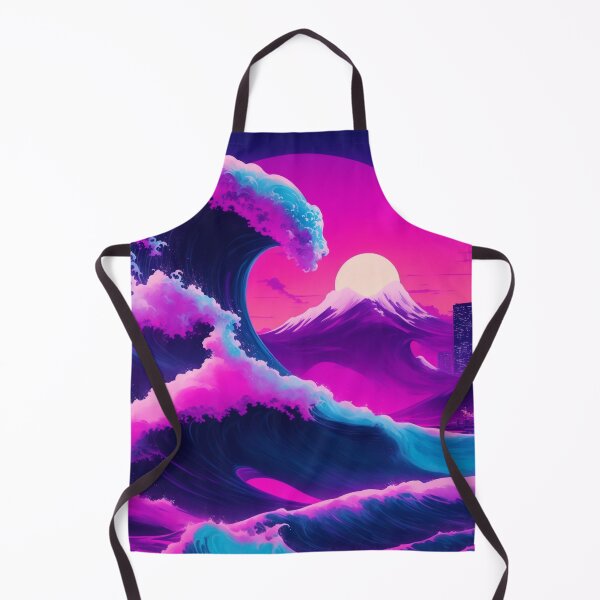 Item preview, Retrowave Voyage: The Great Wave and Synthwave Cityscape designed and sold by RedArtG09.