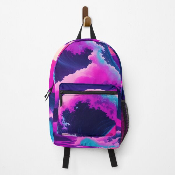 Item preview, Retrowave Voyage: The Great Wave and Synthwave Cityscape designed and sold by RedArtG09.