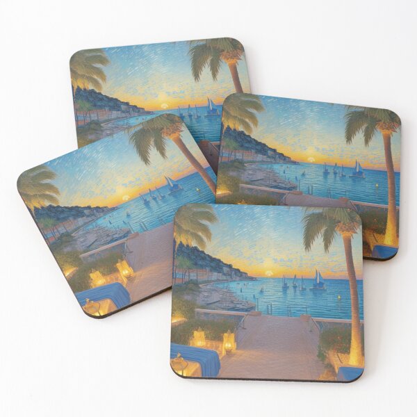 Item preview, Sunset Beach vacation in france Vincent Van Gogh designed and sold by Starry night Cherry blossom.