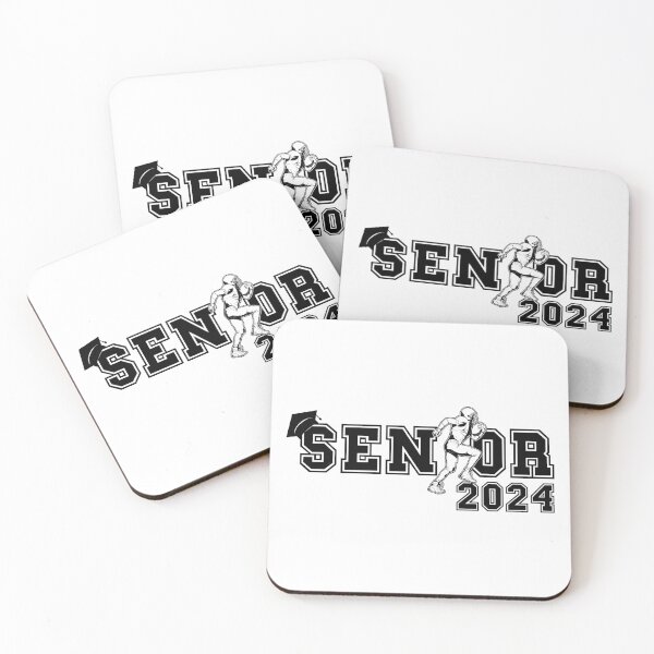 Item preview, Vintage typo Senior 2024 Running Football player Student Gift Us Flag  designed and sold by HomeCoquette.
