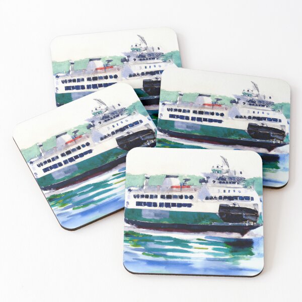 Item preview, Ferry to Whidbey Island in watercolor designed and sold by Naomi Gutierrez Parrish.