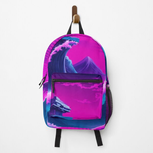 Item preview, Wave of Synth: The Great Wave off Kanagawa in Cyber City designed and sold by RedArtG09.
