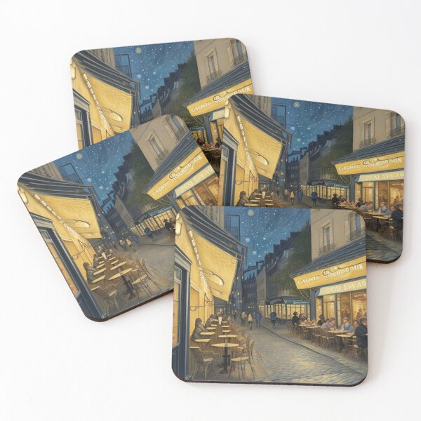 Item preview, Paris cafe in france Vincent Van Gogh designed and sold by Starry night Cherry blossom.