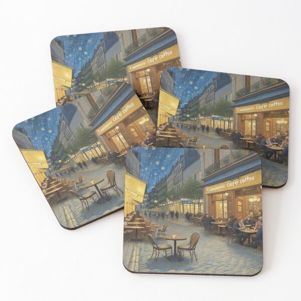 Item preview, Cafe in Paris france Vincent Van Gogh designed and sold by Starry night Cherry blossom.
