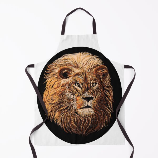 Item preview, Lion face digital painting by colored lines designed and sold by Satakorn.