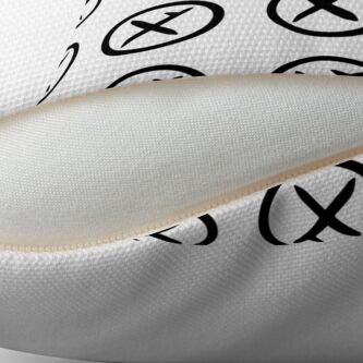 Alternate view of Hooked Cross (in black) Throw Pillow