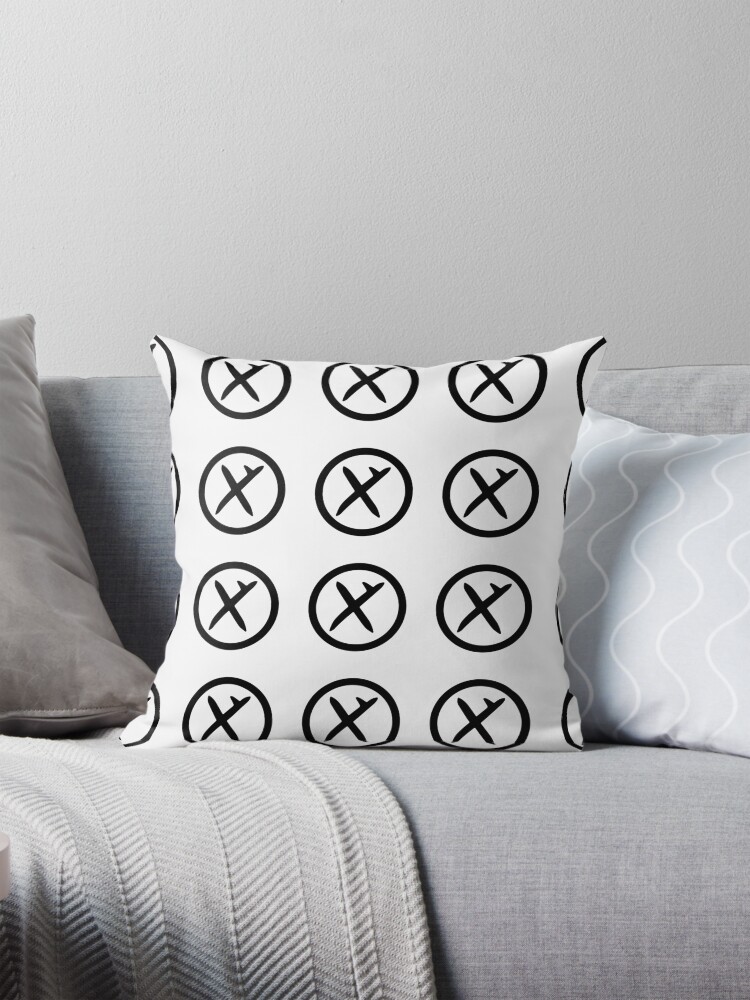 Thumbnail 1 of 4, Pillow, Hooked Cross (in black) designed and sold by ANGELSONLY.