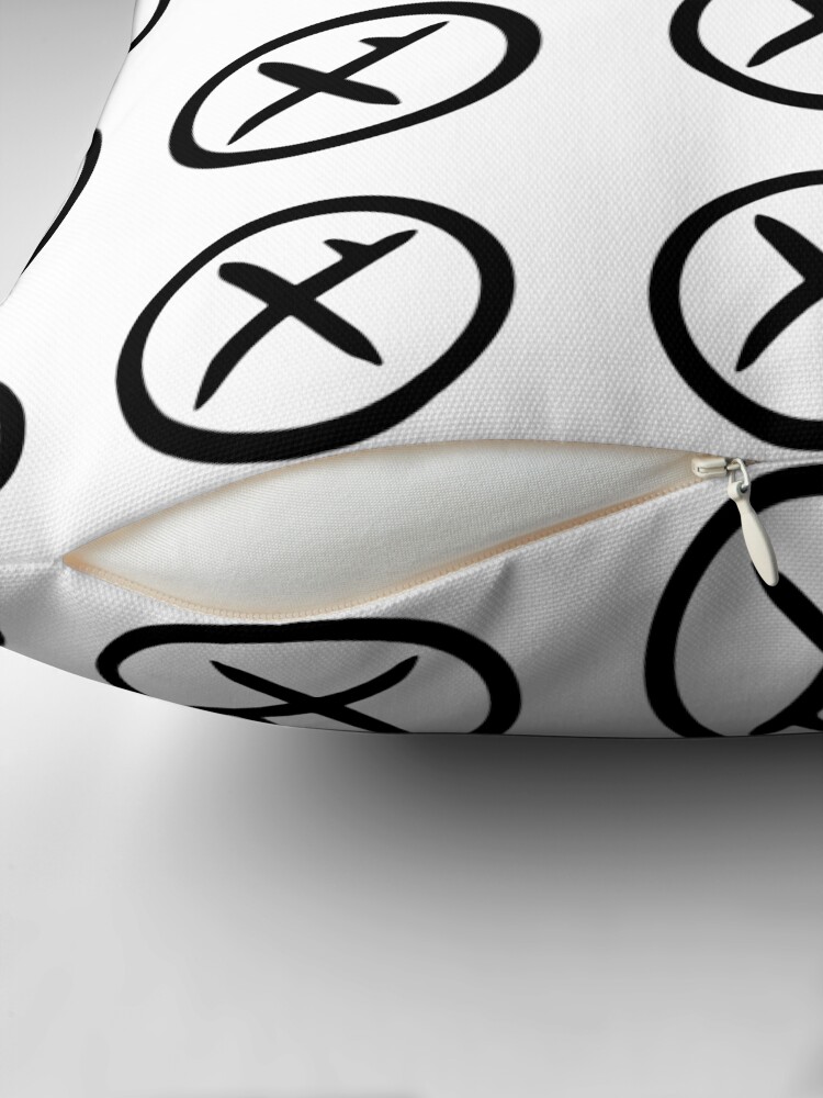 Thumbnail 2 of 4, Pillow, Hooked Cross (in black) designed and sold by ANGELSONLY.