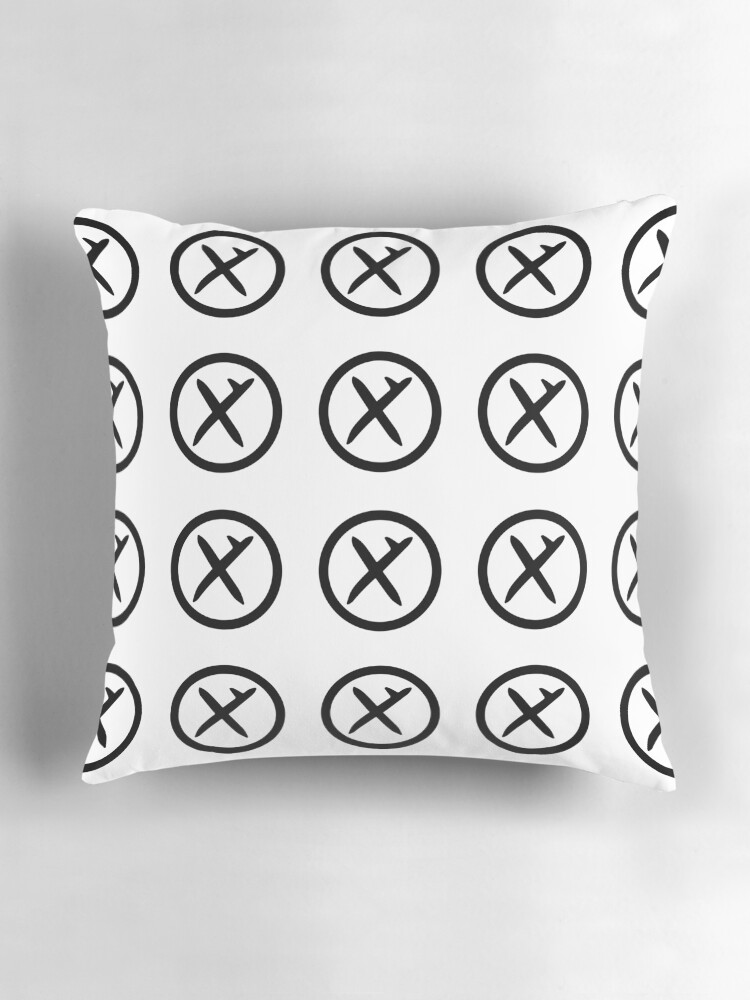 Thumbnail 3 of 4, Pillow, Hooked Cross (in black) designed and sold by ANGELSONLY.