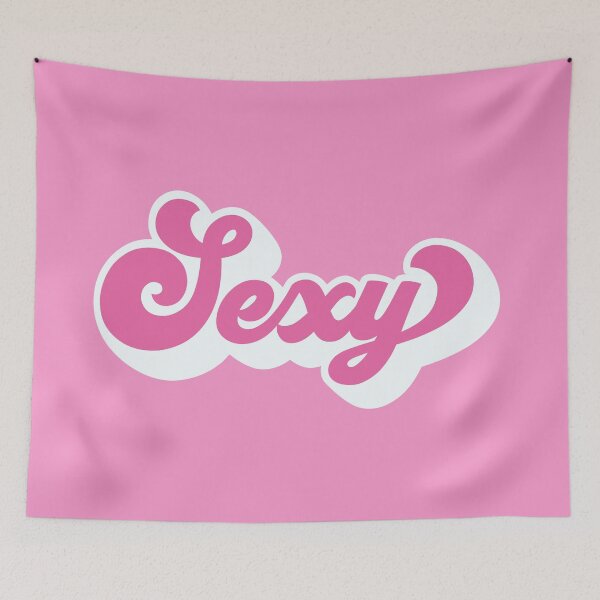 Item preview, Sexy Font Spirited Shout Girl - Typography Text Design- Pink White color designed and sold by AMGraphicStudio.