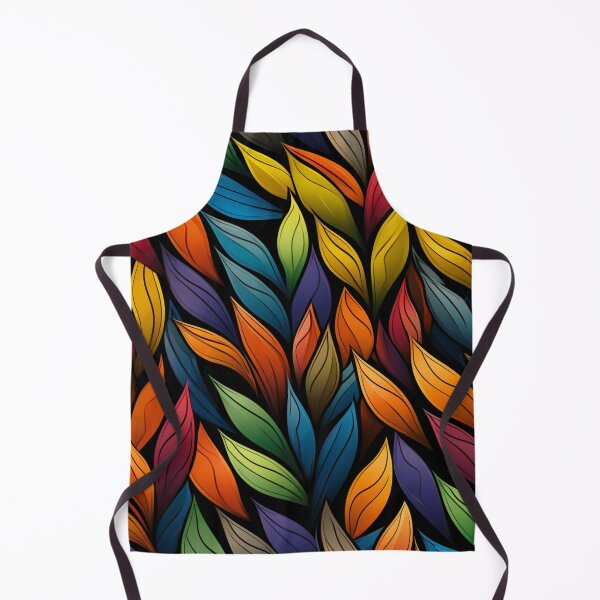 Item preview, Colorful fantasy pattern red yellow blue green turquoise black ornament leaves designed and sold by G-M-Designs.