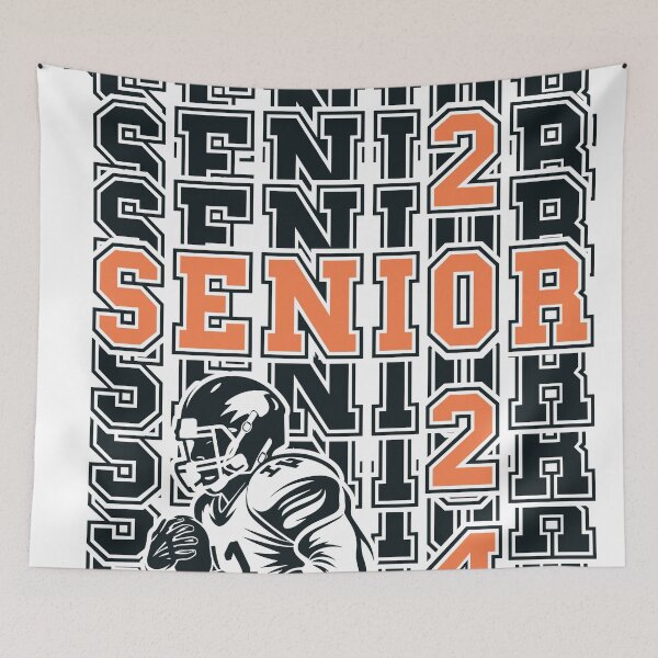 Item preview, Senior Football Player Grad Retro Sport Tipography 2024 Graduation  designed and sold by HomeCoquette.