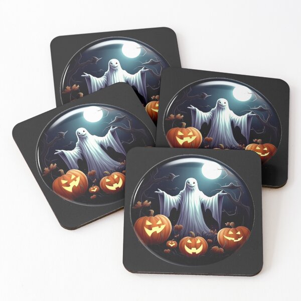 Item preview, Halloween ghost button designed and sold by vialgames.