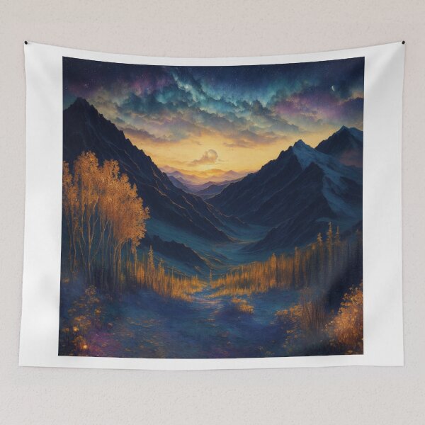 Item preview, Ethereal Filigree: Paper Art Fantasy of Denali National Park at Sunse designed and sold by RedArtG09.