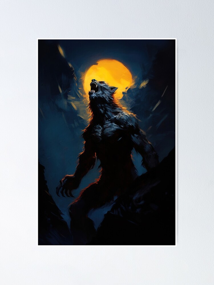 Werewolf Night Poster, Canvas Wall Art Posters