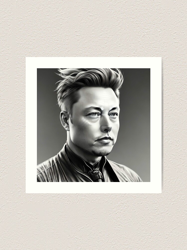 Elon Musk Drawing by Eva Back - Pixels