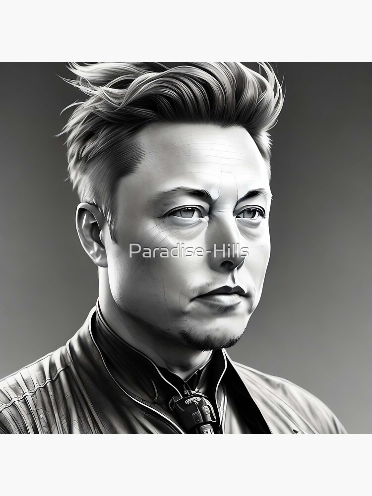 continuous single line contour - drawing of elon musk, | Stable Diffusion