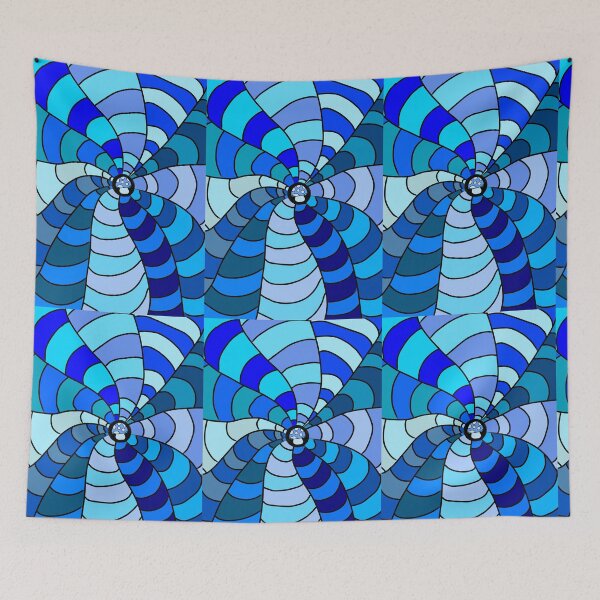 Aperçu de l'œuvre Champignon bleu hypnotique créée et vendue par LexSmithDesign.