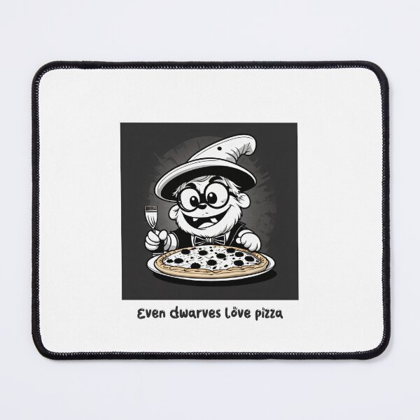 Item preview, Even dwarves love pizza designed and sold by ManikRaja.