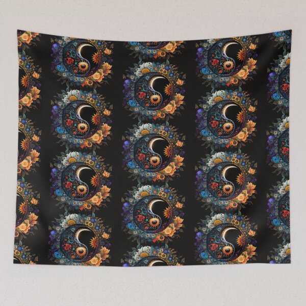 Artikelvorschau, Himmlische Sonne Mond Yin Yang entworfen und verkauft von SSquareDesign.