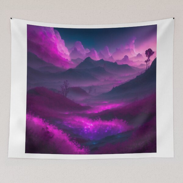 Item preview, Ethereal Symphony: Mountains, Bioluminescence, and a City of Light designed and sold by RedArtG09.