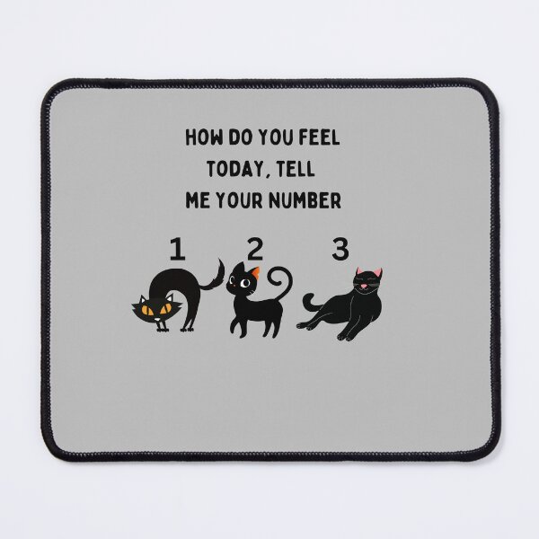 Item preview, how do you feel today, tell me your number designed and sold by CuteCatsCoffee.