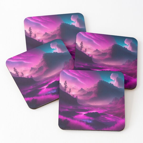 Item preview, The Luminescent Frontier: A Vision of Glowing Peaks and Celestial Cities designed and sold by RedArtG09.