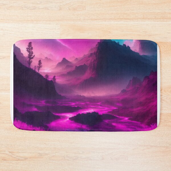 Item preview, The Luminescent Frontier: A Vision of Glowing Peaks and Celestial Cities designed and sold by RedArtG09.