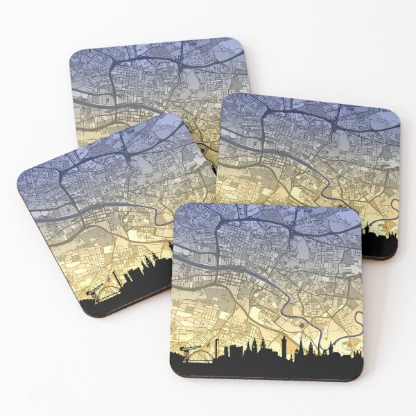 Item preview, Glasgow Skyline Map designed and sold by ArtPrints.