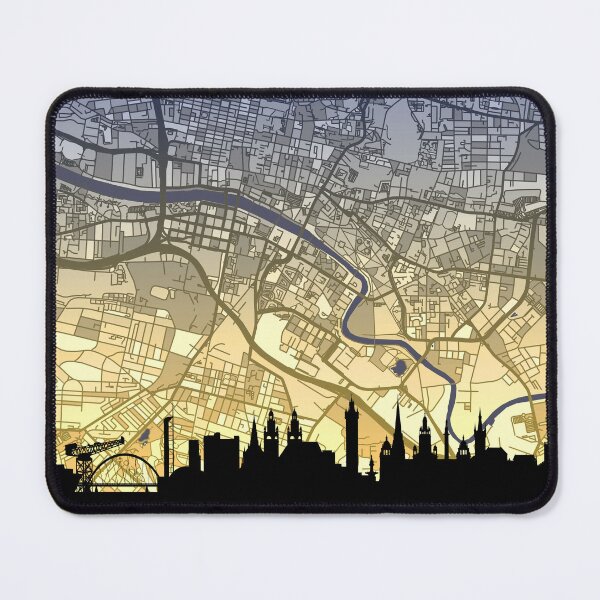 Item preview, Glasgow Skyline Map designed and sold by ArtPrints.