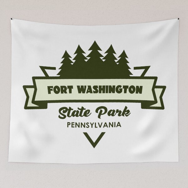 Item preview, Fort Washington State Park Pennsylvania Trees And Ribbon designed and sold by bivenart.